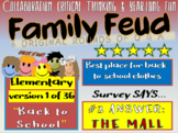 Elementary Family Feud Game - BACK TO SCHOOL version (1 of 36)