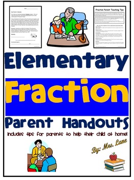 Preview of Elementary Fraction Parent Handouts (Help At Home)