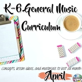 Elementary General Music Curriculum (K-6): April