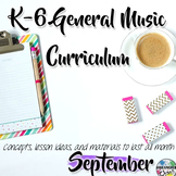 Elementary General Music Curriculum (K-6): September