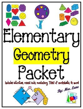 Preview of Elementary Geometry Packet (SUPER JAM-PACKED!)