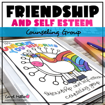 Preview of Elementary Girls Small Group Counseling | Friendship | Self Esteem