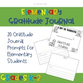 Elementary Gratitude Journal - 20 Days of Writing Prompts