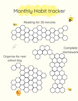 Preview of Elementary Habit Tracker for Afterschool