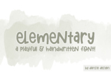 Elementary Hand Lettered Font