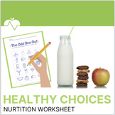 Elementary Health Nutrition Worksheet: Identifying Healthy