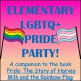 Elementary LGBTQ+ Pride Month Party Flags Worksheets Color