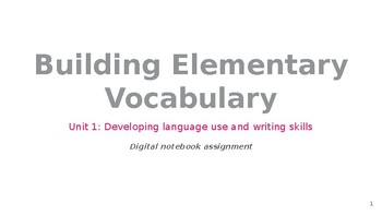 Preview of Elementary Language & Vocabulary Development