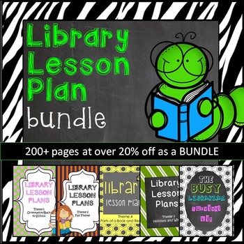 Preview of Elementary Library Lesson Plans BUNDLE