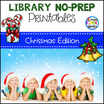 Preview of Library Skills No Prep Printables - Christmas