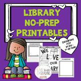 Elementary Library No-Prep Printables