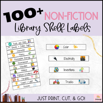 Preview of Elementary Library Non-Fiction Dewey Shelf Labels