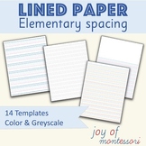 Elementary Lined Paper PDF Printable