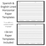 Elementary Lined Writing Paper & Bordered Drawing Paper/Sp