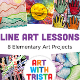 Line Art Lessons - 8 Elementary Elements of Art Projects (K-5)