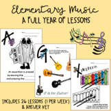 Elementary MUSIC Curriculum A-Z- FULL YEAR - 26 Lessons