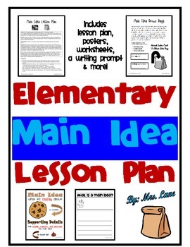 Preview of Elementary Main Idea Lesson Plan
