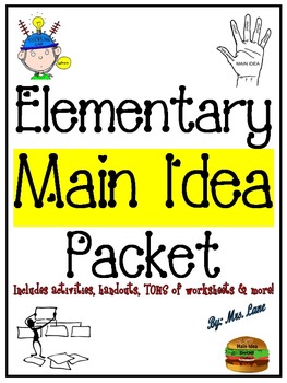 Preview of Elementary Main Idea Packet (SUPER JAM-PACKED!)