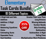 Elementary Math Task Cards Activity Bundle: Addition and S