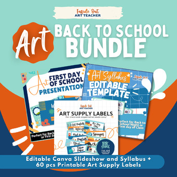 Preview of Elementary Middle or High School Art First Day of School BUNDLE
