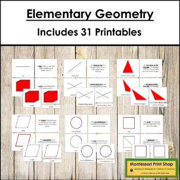 Preview of Elementary Montessori Geometry Bundle