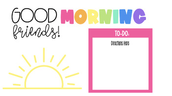 Preview of Elementary Morning Slides Template