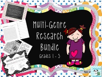 Preview of Elementary Multi-Genre Research- Fun, Fun, Fun