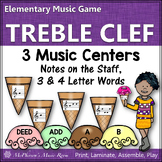 Elementary Music Centers Treble Clef Note Name Games {Prin