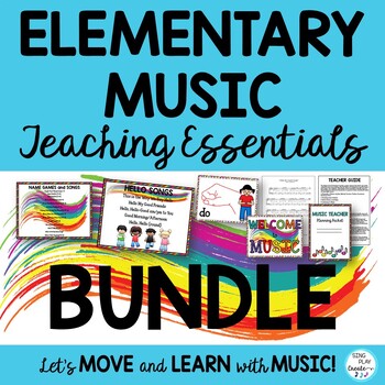Preview of Elementary Music Class BUNDLE: Songs, Activities, Games, Chants,Planner, Decor