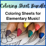 Elementary Music Coloring Sheet Bundle!