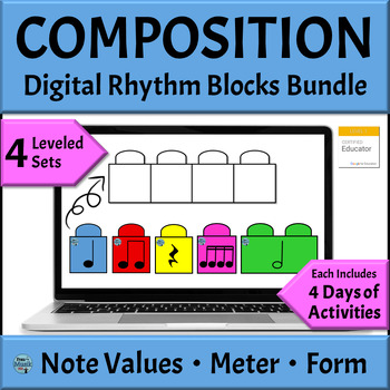 Preview of Elementary Music Composition Activities Bundle - Google Slides Version