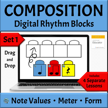 Preview of Elementary Music Composition Activities - Google Slides Set 1