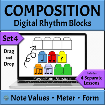 Preview of Elementary Music Composition Activities - Interactive PowerPoint Set 4