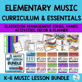 Preview of Elementary Music Curriculum+ Music Essentials: Activities, Songs, Games, Planner