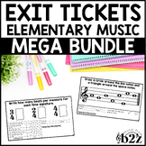 Elementary Music Exit Tickets BUNDLE Rubrics Editable Musi