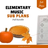 Elementary Music Fall/ Autumn Sub Plan Bundle