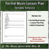 Music Classroom Formal Lesson Plan Template