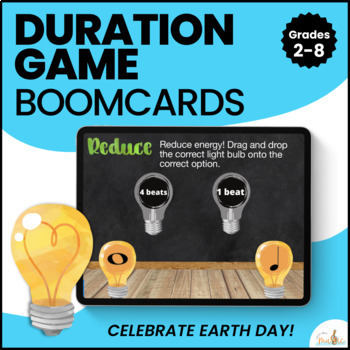 Preview of Elementary Music Game for Duration of Notes | Earth Day Edition