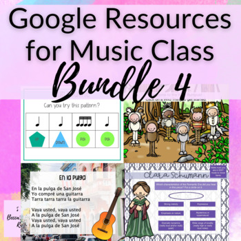 Preview of Elementary Music Google Drive Activities BUNDLE 4 for Distance Learning
