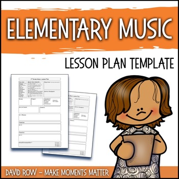Preview of Elementary Music Lesson Plan Template