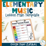 Elementary Music Lesson Plan Template | Editable | Google 