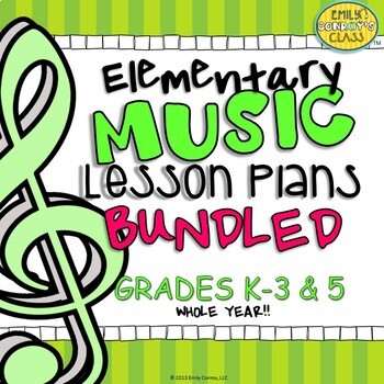 Elementary Music Lesson Plans (Bundled) Set #1