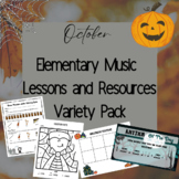 Elementary Music Lessons and Resources for October: Variety Pack