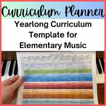 Preview of Curriculum Planning Template for the Elementary Music Classroom