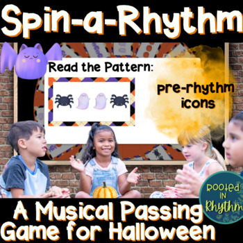 Preview of Elementary Music Passing Game for Halloween: Spin-a-Rhythm// Pre-Rhythm Icons //