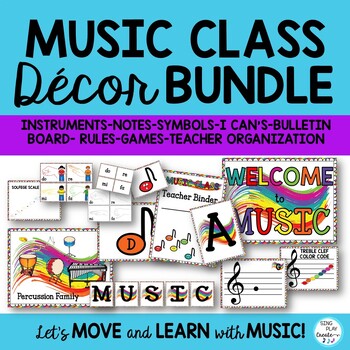 Elementary Music Room Decor Bundle: Presentation, Posters, Flash ...