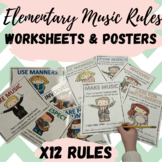 Elementary Music Rules - Worksheets & Posters