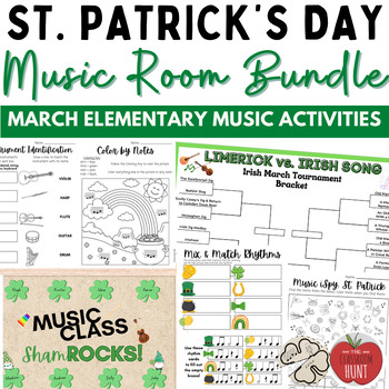 Preview of Elementary Music St. Patrick's Music Activities Bundle | March Music Activities