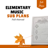 Elementary Music Sub Plans {Fall-Themed}