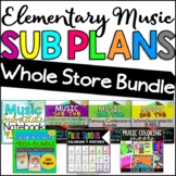Elementary Music Sub Plans For Non Music Subs (Whole Store